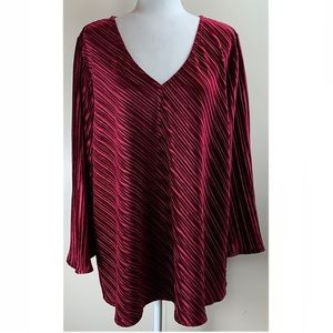 Alfani Size 3X NWT Velvet Type Blouse